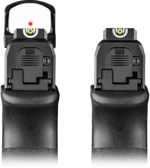 The Hellcat features a Tritium U-Dot sight picture